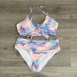 Plus Size Tie-Dye Bikini Set
